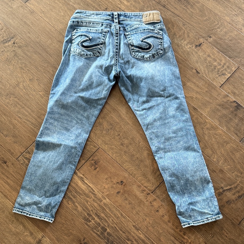 Silver Jeans Women's Boyfriend Jeans - Faded Blue - Picture 3 of 3